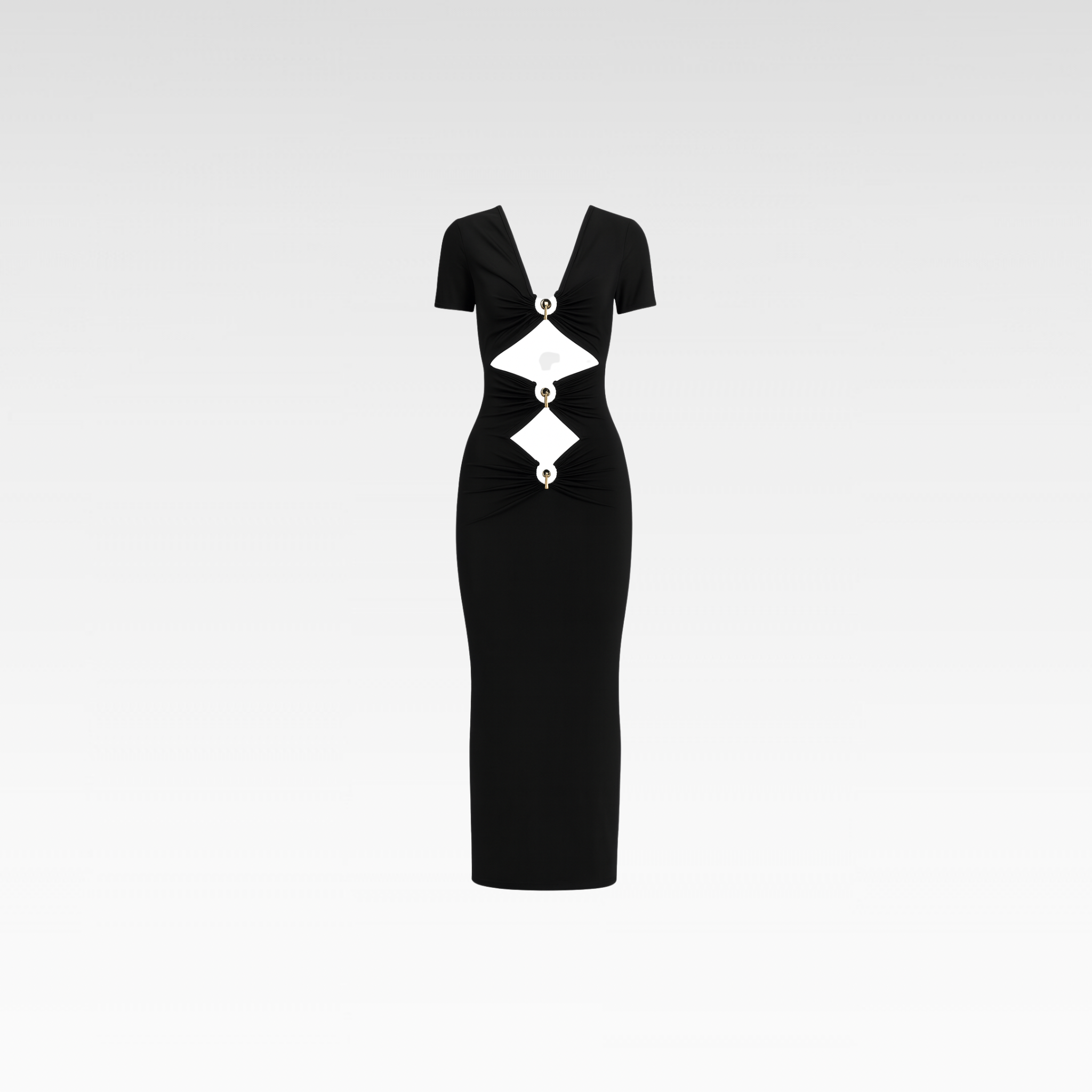 Aphrodite Triple Ring Cut-Out Dress